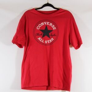 Converse Men's All Star Chuck Taylor Patch Logo Red Tee